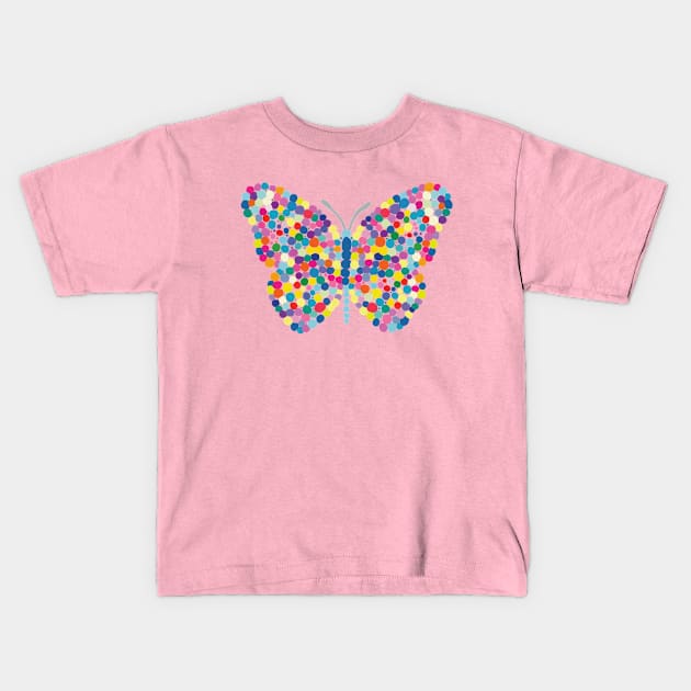 Butterfly Beauty Kids T-Shirt by Rosemarie Guieb Designs